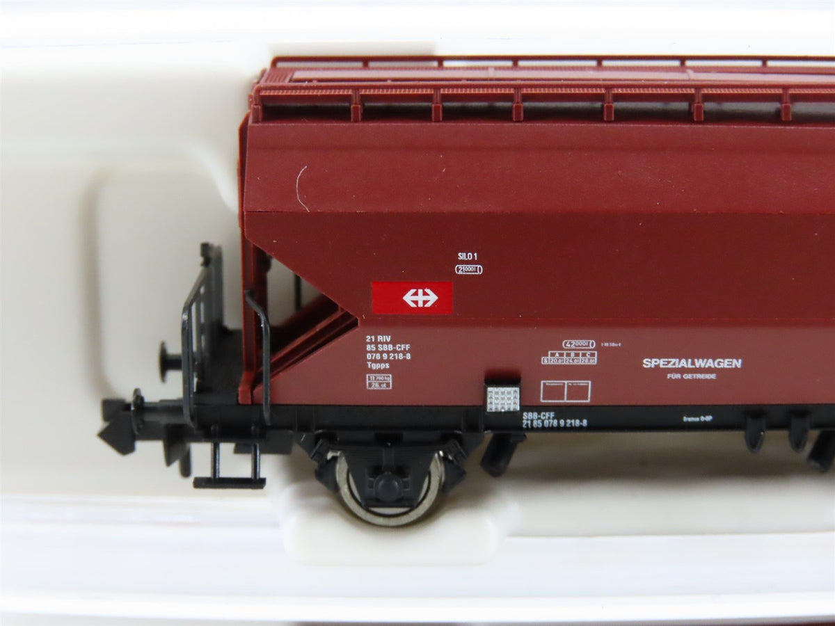 N Scale Fleischmann 830312 SBB CFF FFS Swiss Federal Grain Silo Wagon 2-Pack