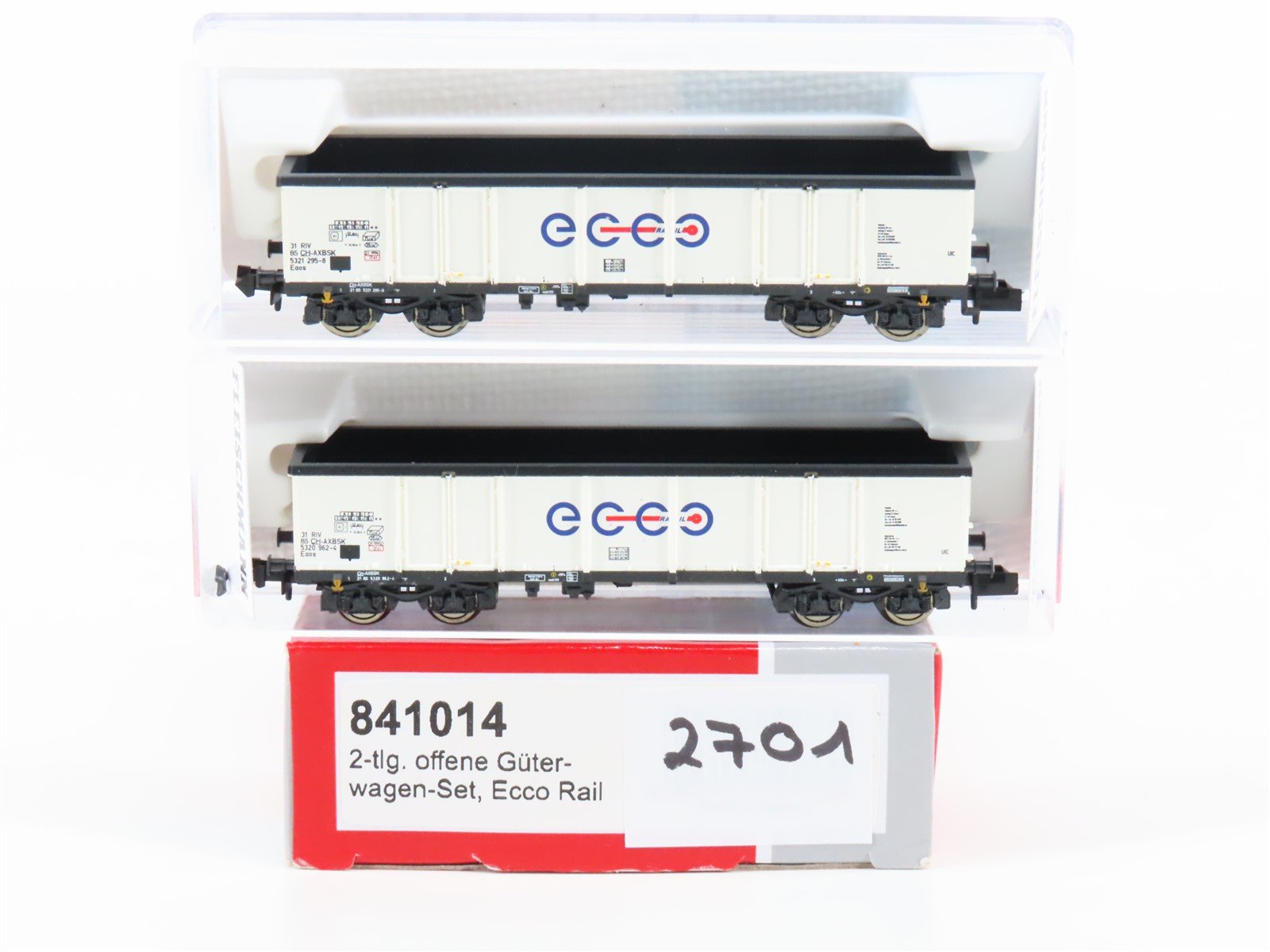N Scale Fleischmann 841014 Ecco Rail Open Gondola 2-Pack