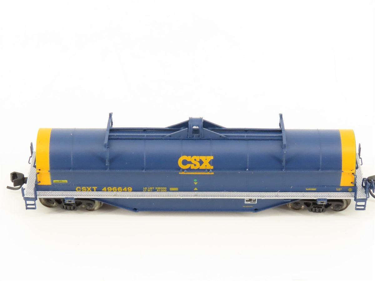 N Scale Atlas 50000844 CSXT Railway Blue 42&#39; Steel Coil Car #496649