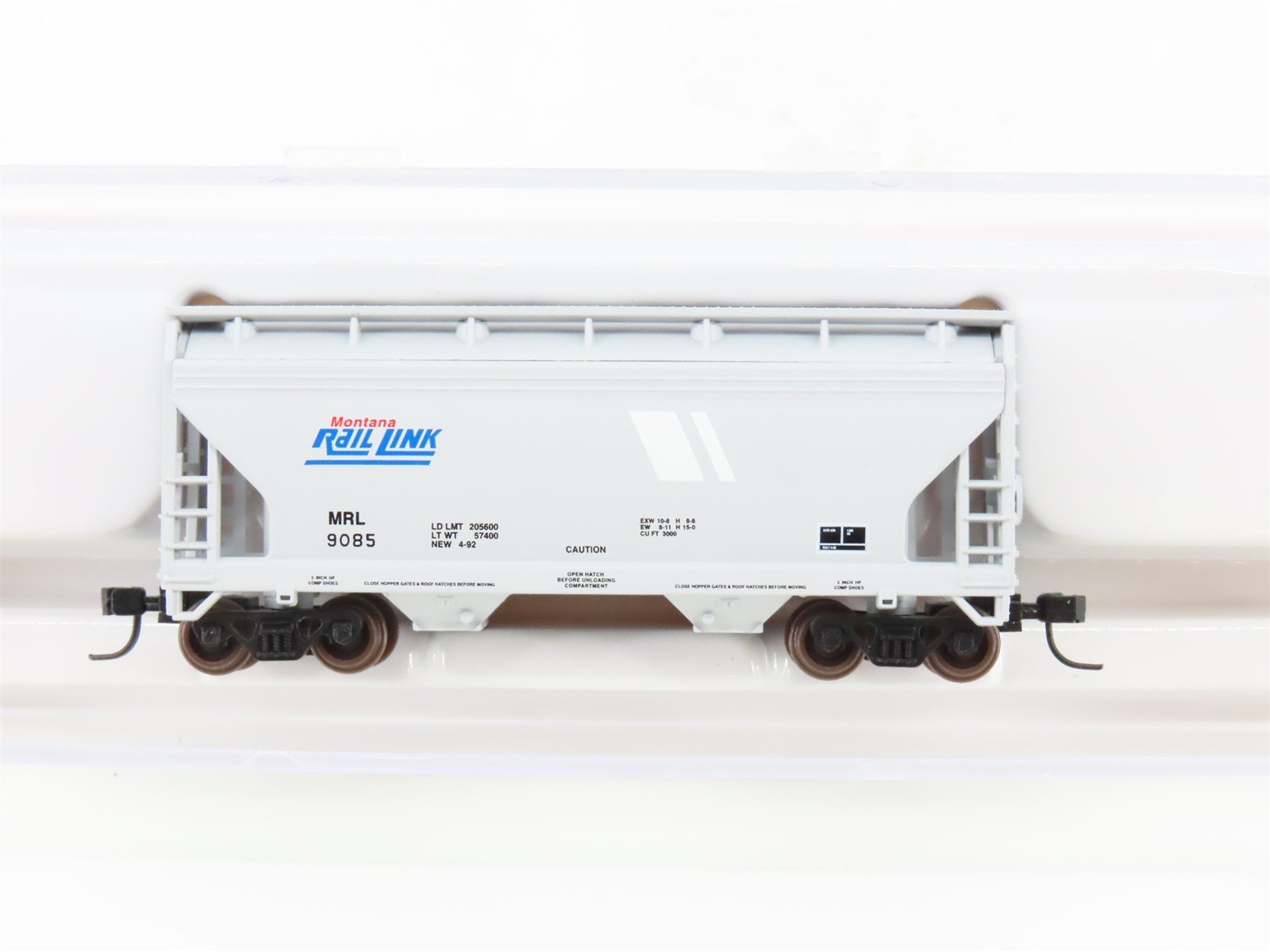 N Scale Atlas 39171 MRL Montana Rail Link 2-Bay ACF Covered Hopper #9085