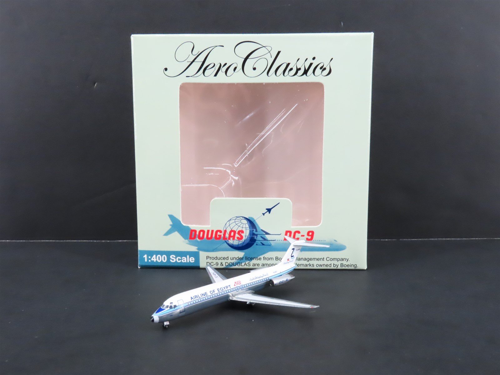 1:400 Aero Classics Die-Cast ZAS Egypt McDonnell Douglas DC-9-30 Aircraft YU-AHJ