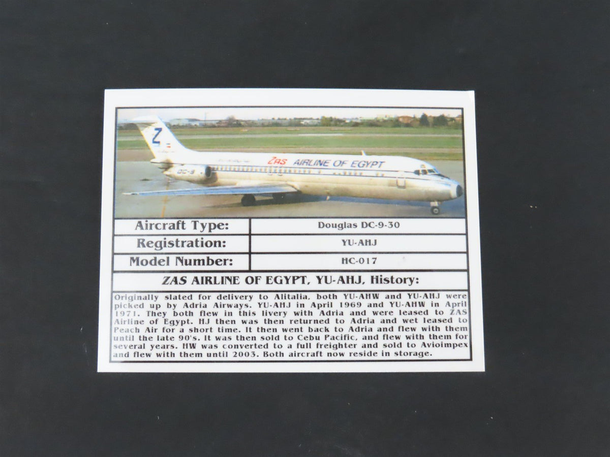 1:400 Aero Classics Die-Cast ZAS Egypt McDonnell Douglas DC-9-30 Aircraft YU-AHJ
