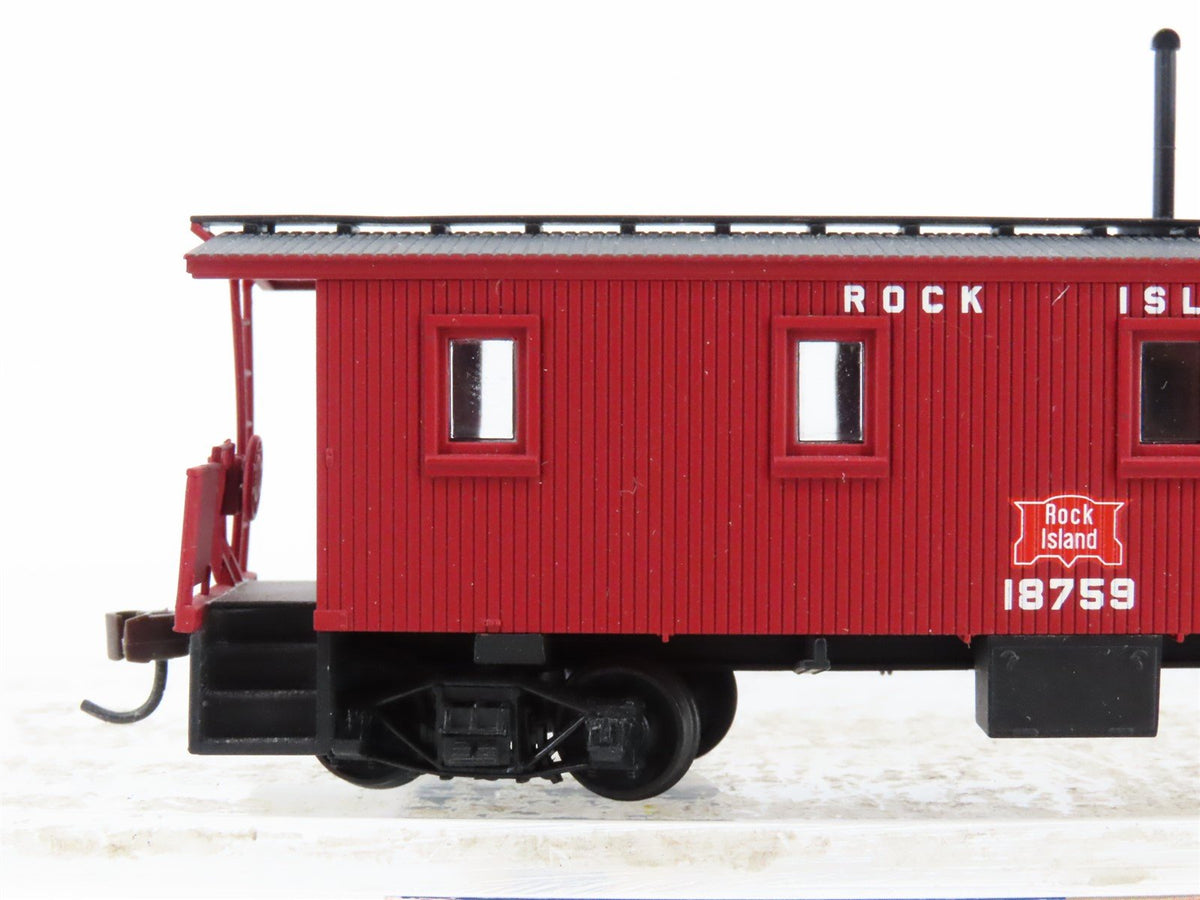 HO Scale Walthers 932-7511 RI Rock Island 30&#39; Wood Offset Cupola Caboose #18759
