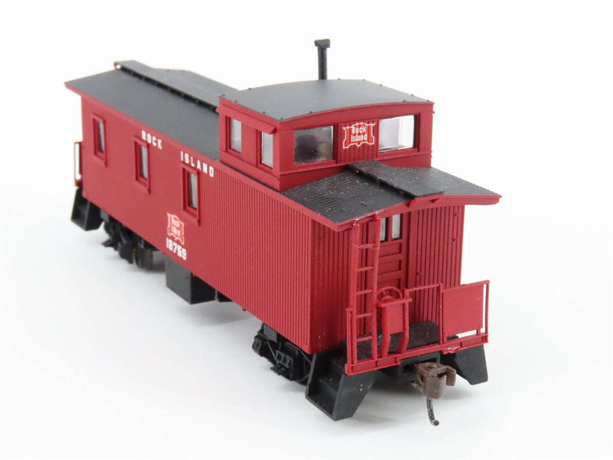 HO Scale Walthers 932-7511 RI Rock Island 30&#39; Wood Offset Cupola Caboose #18759