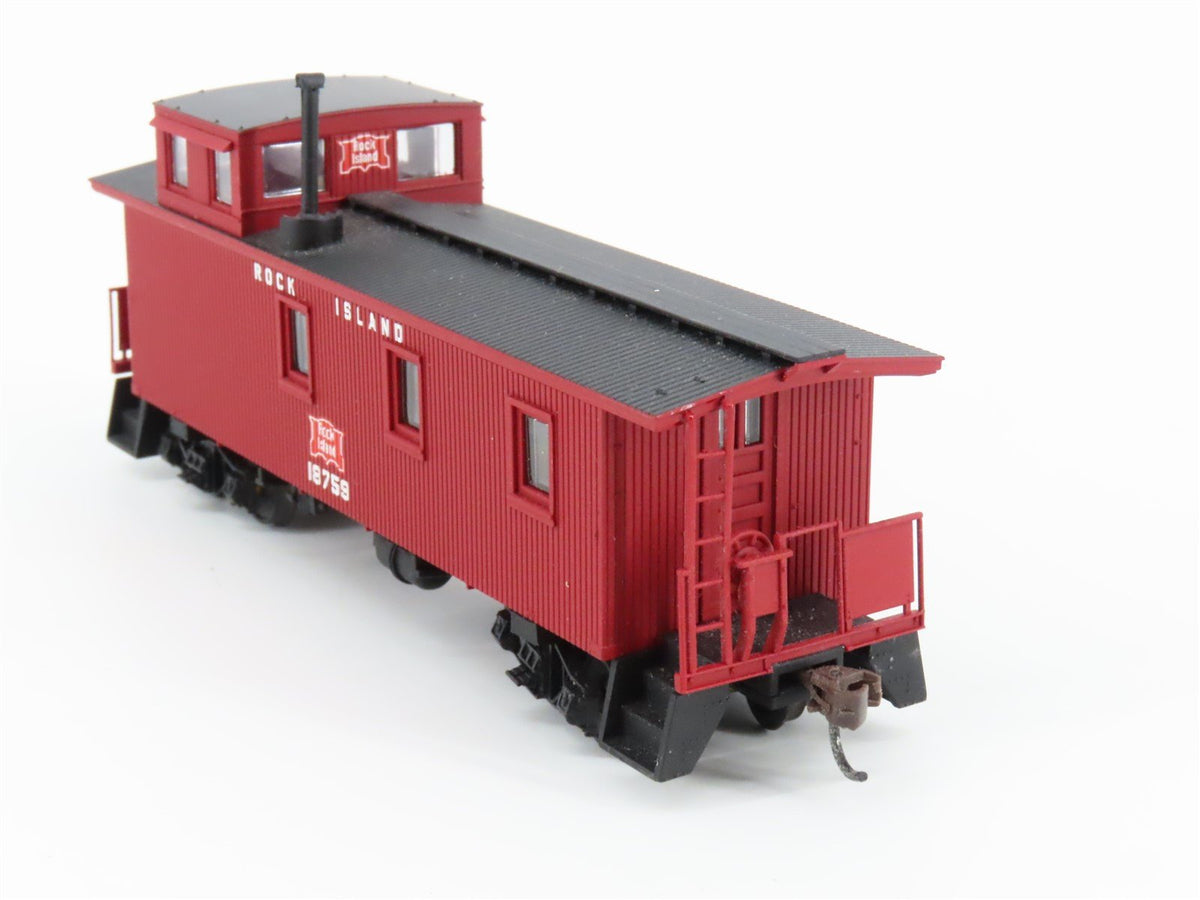 HO Scale Walthers 932-7511 RI Rock Island 30&#39; Wood Offset Cupola Caboose #18759