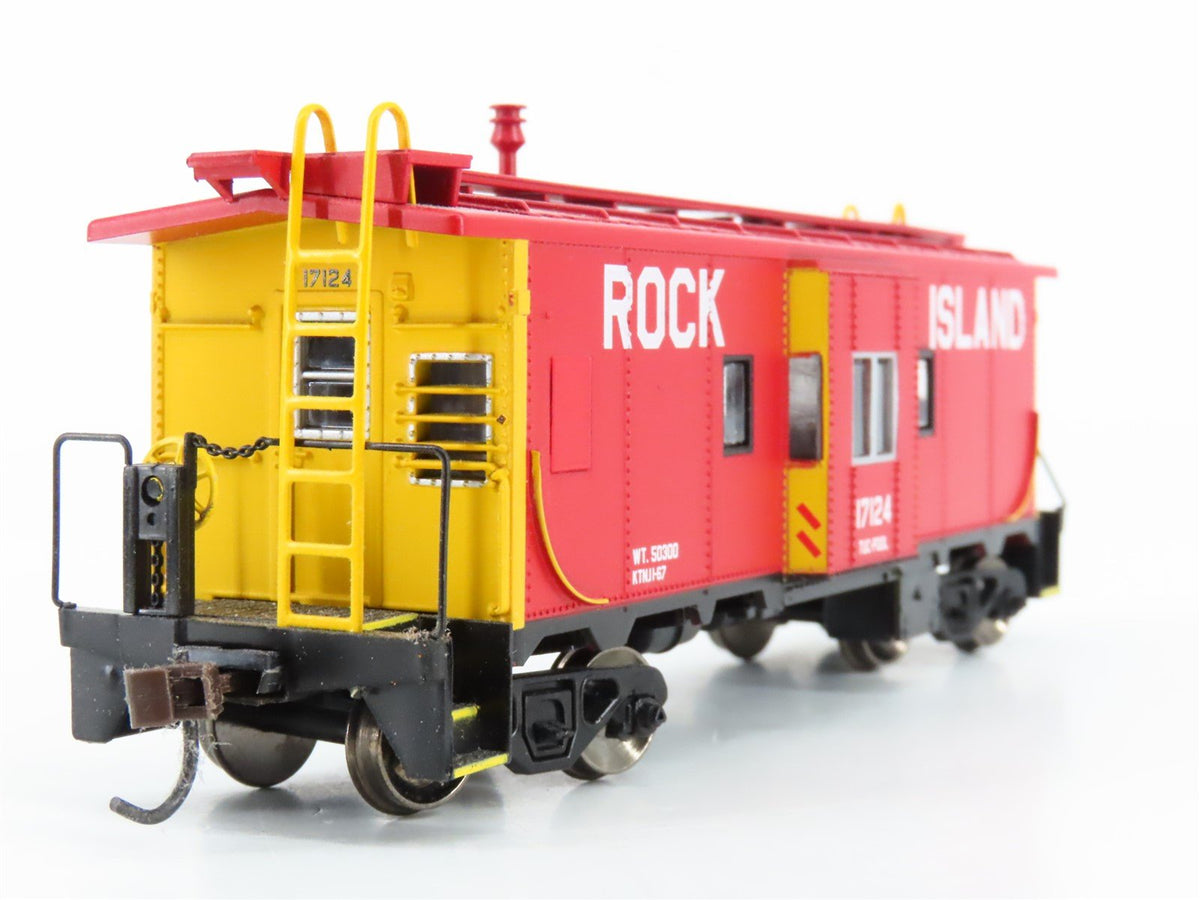 HO Scale Athearn 74679 RI Rock Island Bay Window Caboose #17124