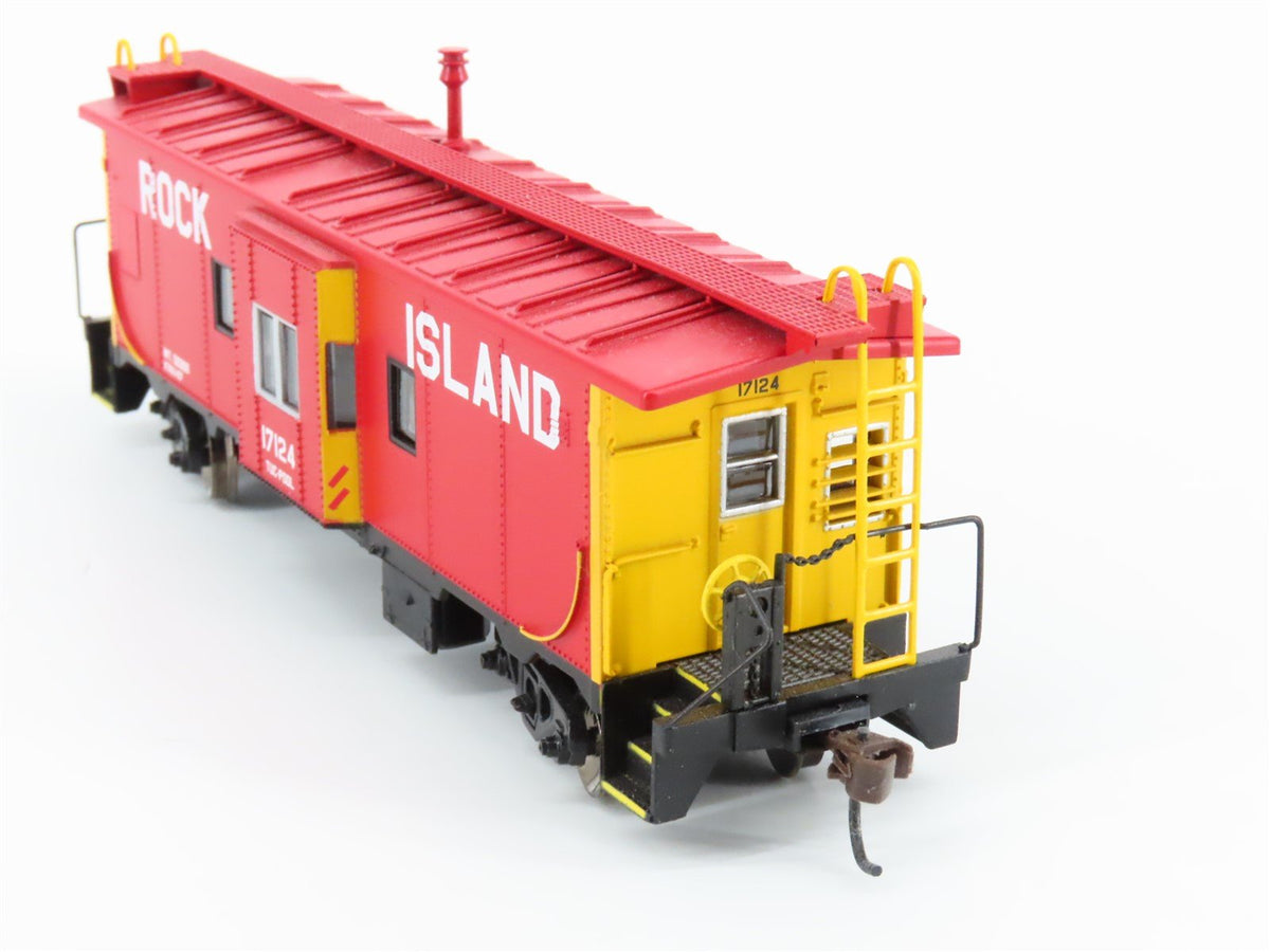HO Scale Athearn 74679 RI Rock Island Bay Window Caboose #17124