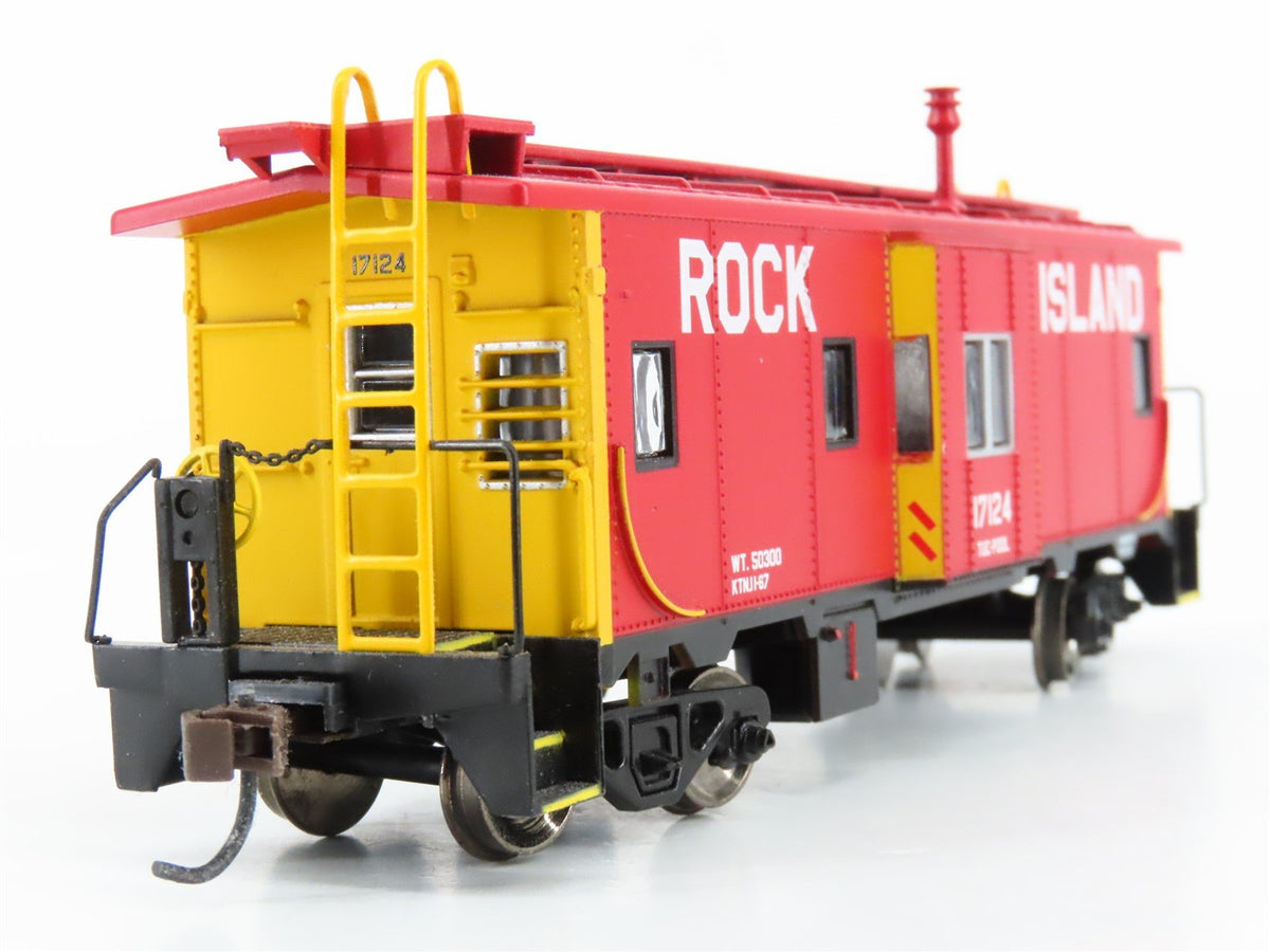 HO Scale Athearn 74679 RI Rock Island Bay Window Caboose #17124