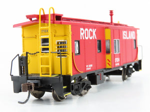 HO Scale Athearn 74679 RI Rock Island Bay Window Caboose #17124