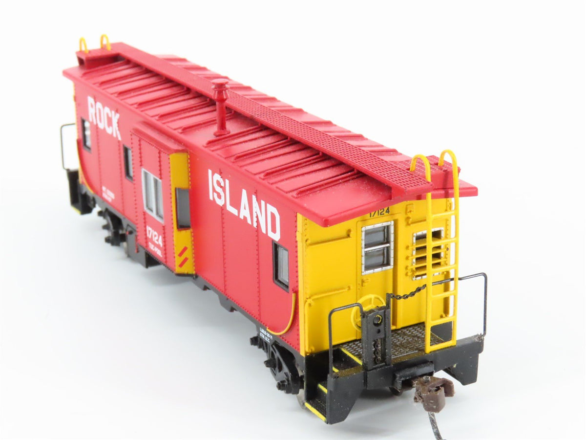 HO Scale Athearn 74679 RI Rock Island Bay Window Caboose #17124