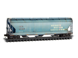 N Micro-Trains MTL 98305092 SSW/ex-Golden West 3-Bay Hoppers 3-Pack - Weathered