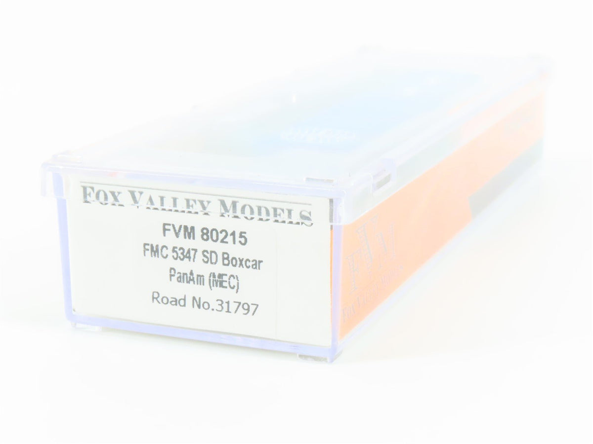 N Scale Fox Valley FVM 80215 MEC Maine Central PanAm 50&#39; FMC 5347 Box Car #31797