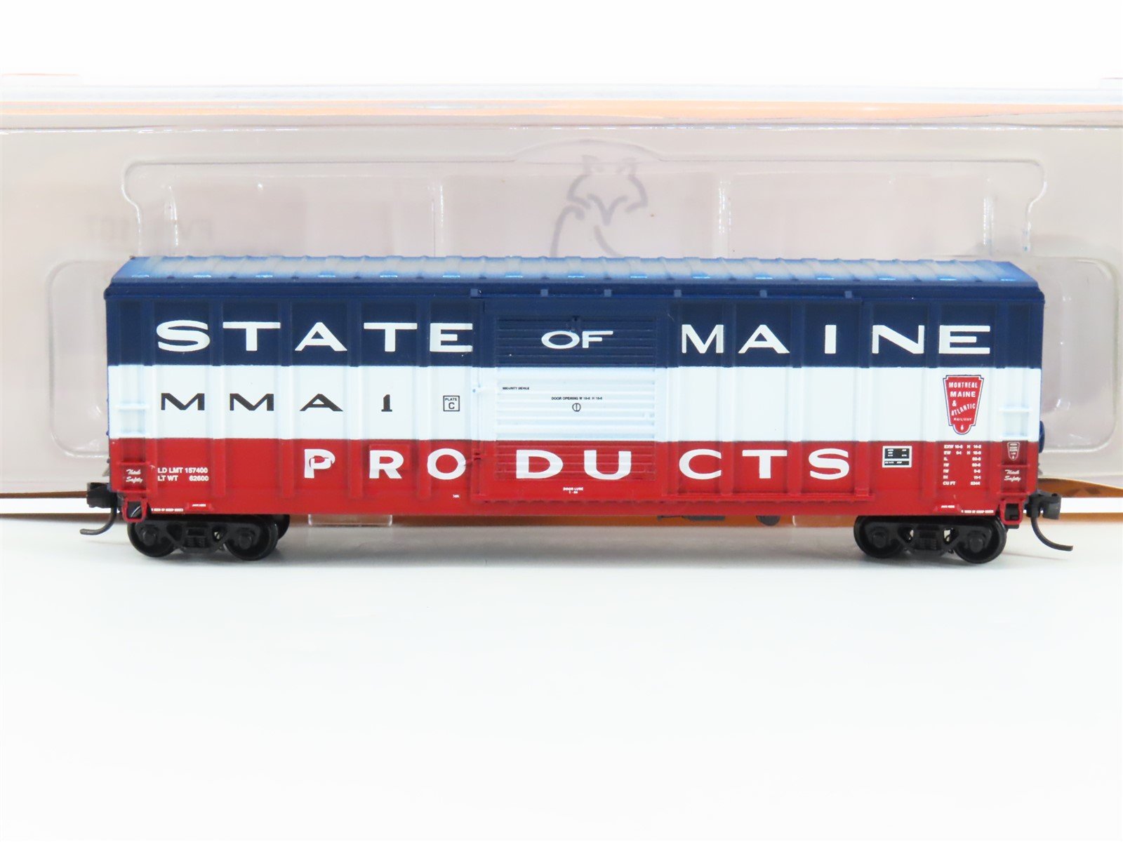 N Scale Fox Valley FVM 8107-1 MMA "State of Maine" 50' PS 5344 Box Car #1