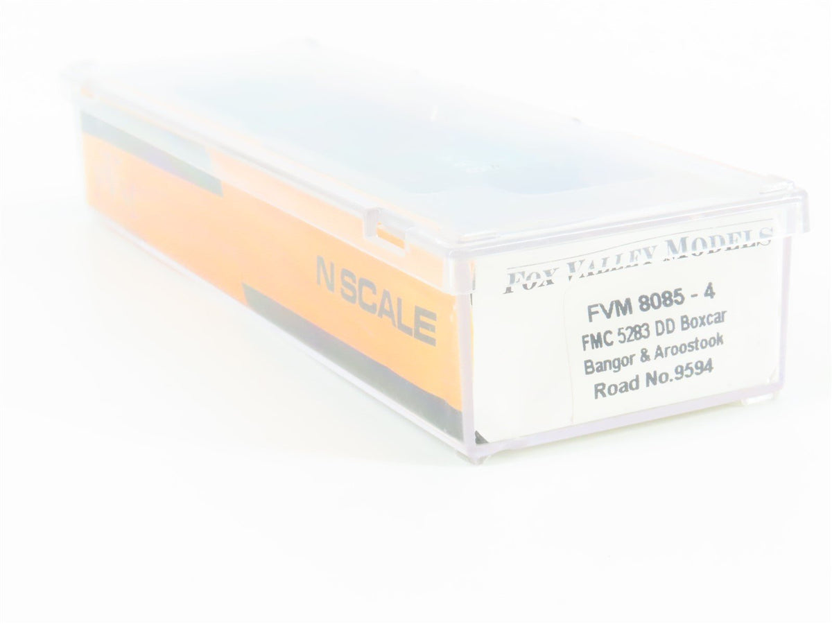 N Scale Fox Valley FVM 8085-4 BAR Bangor &amp; Aroostook 50&#39; FMC 5283 Box Car #9594