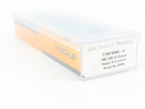 N Scale Fox Valley FVM 8085-4 BAR Bangor & Aroostook 50' FMC 5283 Box Car #9594