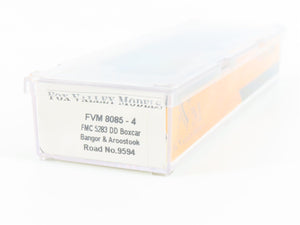 N Scale Fox Valley FVM 8085-4 BAR Bangor & Aroostook 50' FMC 5283 Box Car #9594