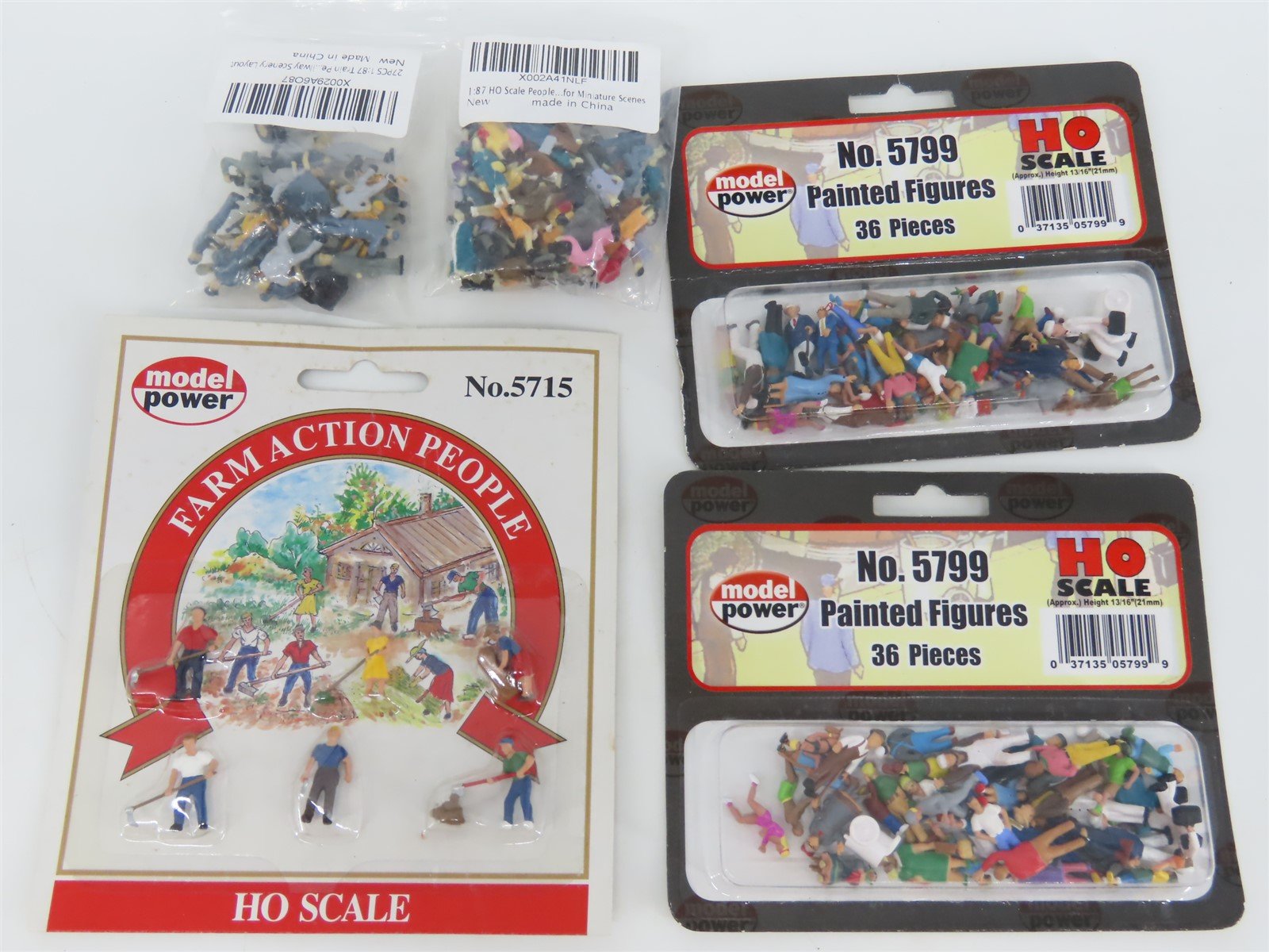 LOT of 5 Packs HO 1/87 Scale Model Power Painted Figures