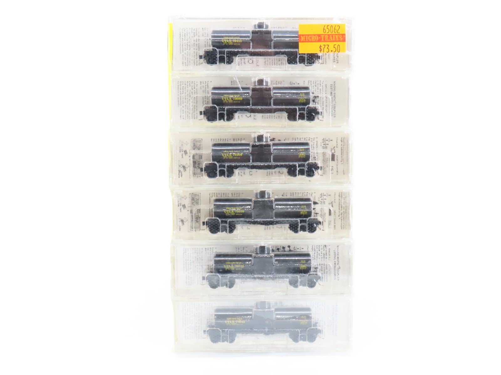 N Kadee Micro-Trains MTL 65062 UTLX 39' Single Dome Tank Car 6-Pack - Sealed