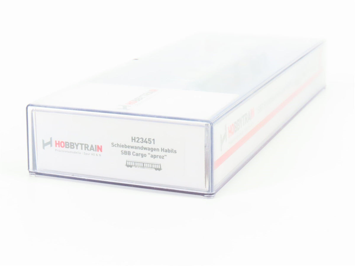 N Scale Hobbytrain H23451 SBB Swiss Cargo &quot;aproz&quot; Sliding Wall Box Car #175-9