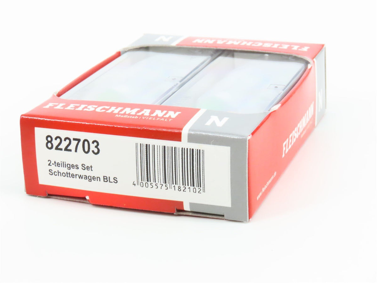 N Fleischmann 822703 BLS Single-Bay Side-Unloading Ballast Hoppers 2-Pack w/Load