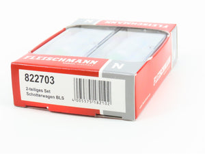 N Fleischmann 822703 BLS Single-Bay Side-Unloading Ballast Hoppers 2-Pack w/Load