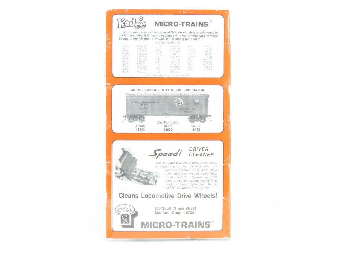 N Kadee Micro-Trains MTL 47062 SP UP Pacific Fruit Express Reefer 6-Pack Sealed
