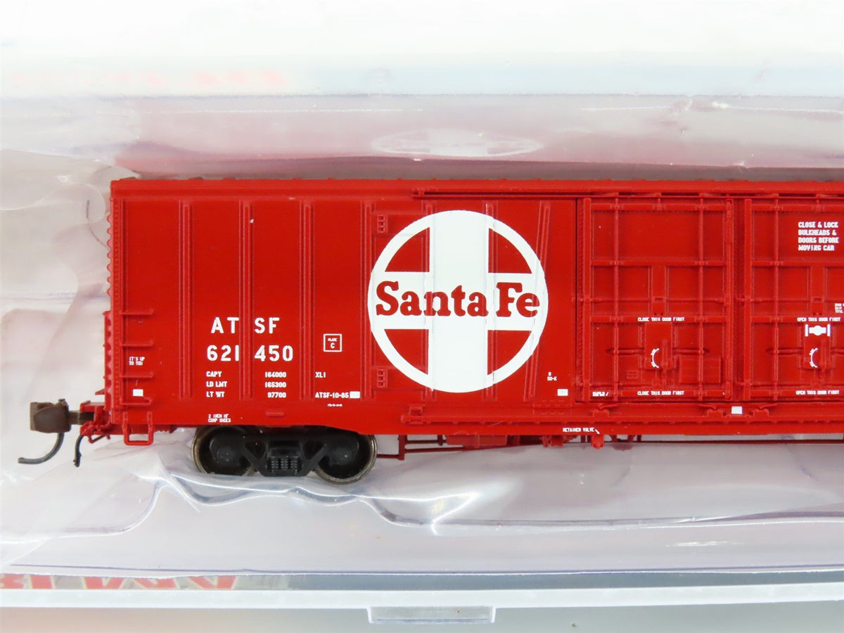 N Scale BLMA 18033 ATSF Santa Fe &quot;Shock Control&quot; 60&#39; Bx-166 Beer Box Car #621450