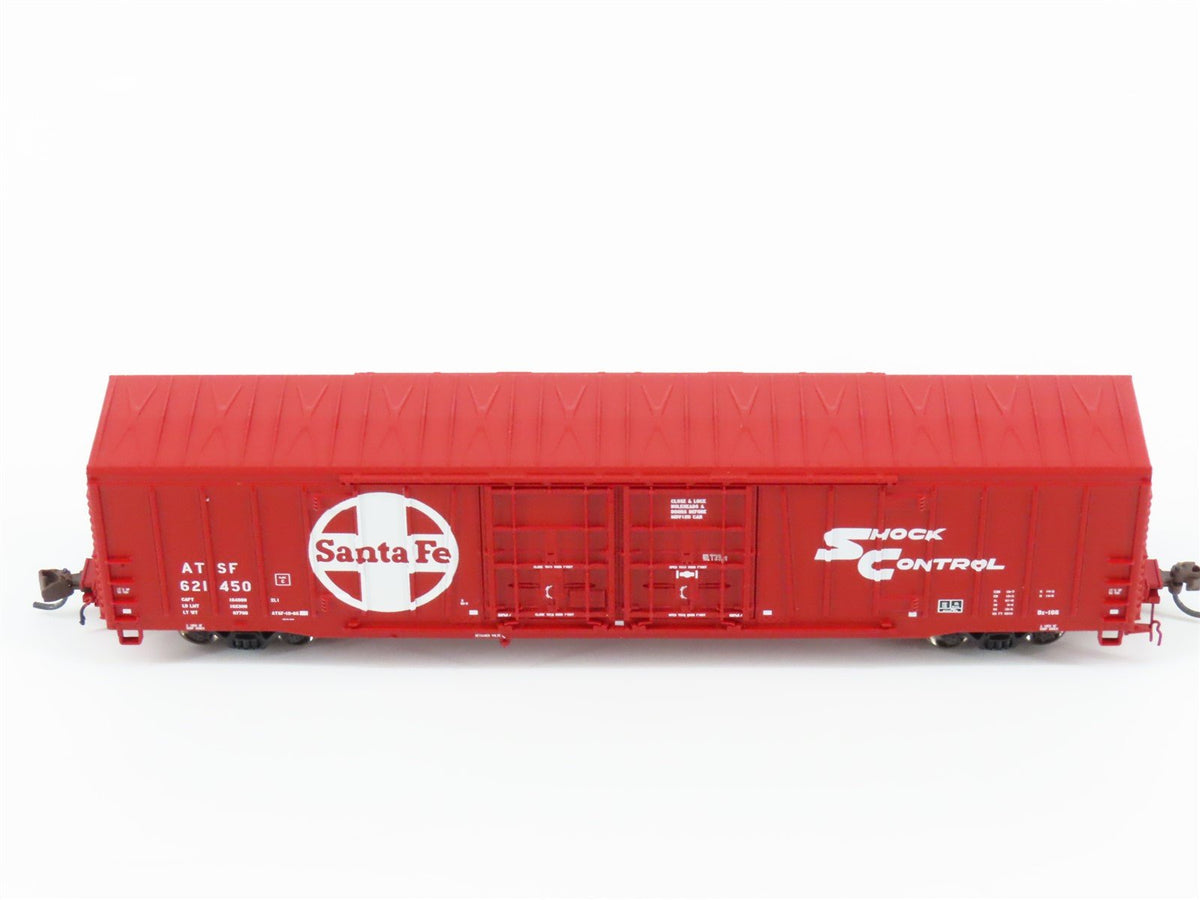 N Scale BLMA 18033 ATSF Santa Fe &quot;Shock Control&quot; 60&#39; Bx-166 Beer Box Car #621450