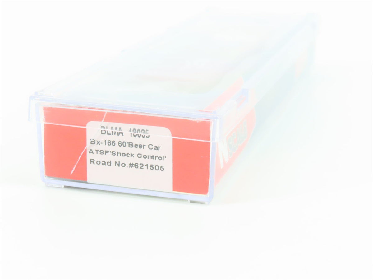 N Scale BLMA 18035 ATSF Santa Fe &quot;Shock Control&quot; 60&#39; Bx-166 Beer Box Car #621505