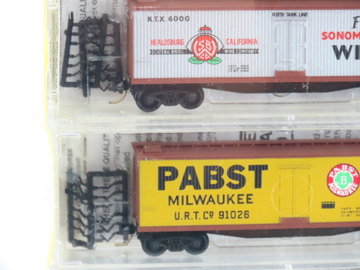 N Scale Kadee Micro-Trains MTL 47032 Beverage Six-Pack 40&#39; Wood Reefers - Sealed