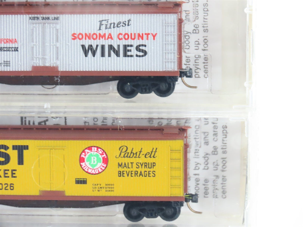 N Scale Kadee Micro-Trains MTL 47032 Beverage Six-Pack 40&#39; Wood Reefers - Sealed
