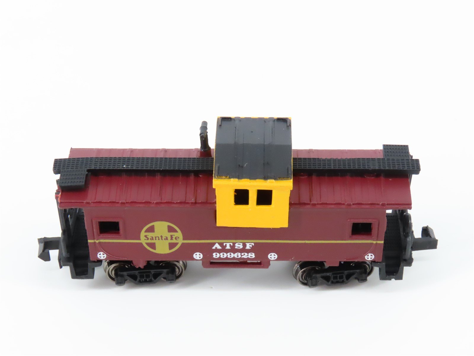 N Scale Bachmann Silver 70752 ATSF Santa Fe 36' Extended Vision Caboose #999628