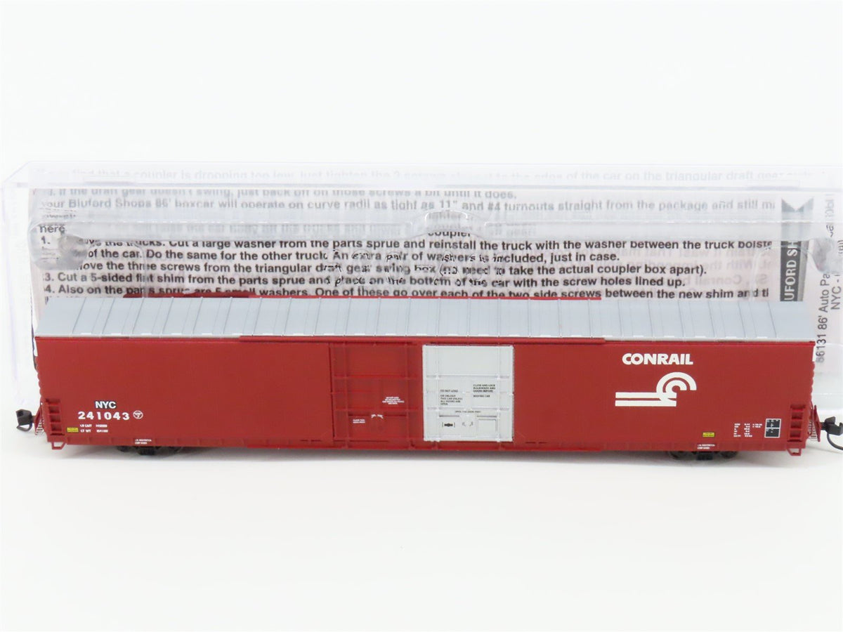 N Scale Bluford Shops 86131 NYC / Conrail 86&#39; Auto Parts Box Car #238057