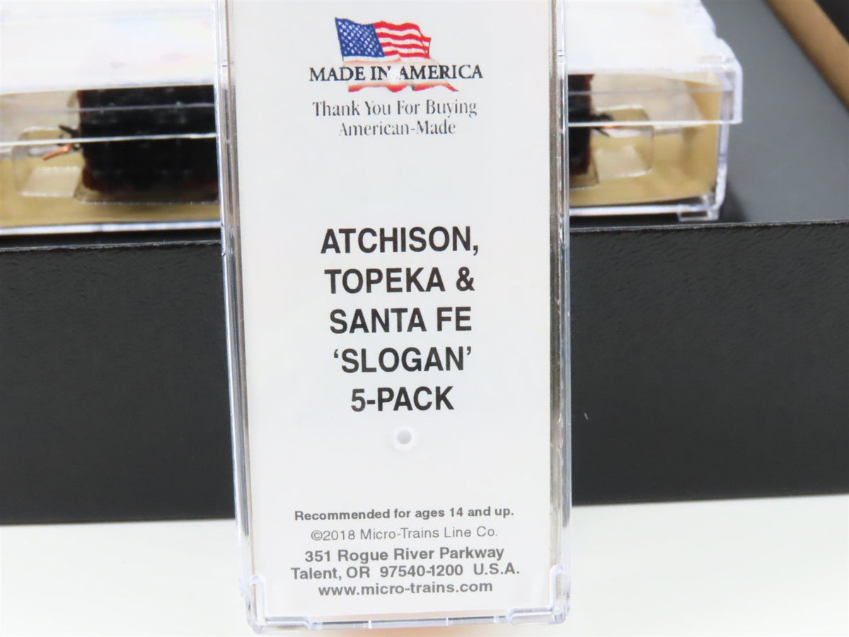N Scale Micro-Trains MTL 99301690 ATSF Santa Fe &quot;Slogan&quot; 40&#39; Box Cars 5-Pack