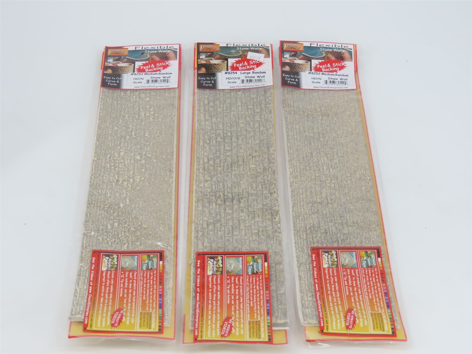 LOT of 3 Multi Scale Chooch Enterprises #8252 & 8254 Flexible Stone Wall
