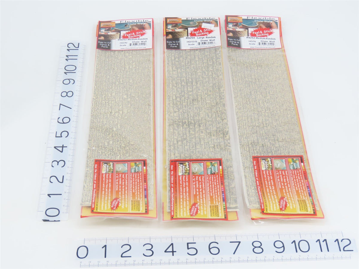 LOT of 3 Multi Scale Chooch Enterprises #8252 &amp; 8254 Flexible Stone Wall
