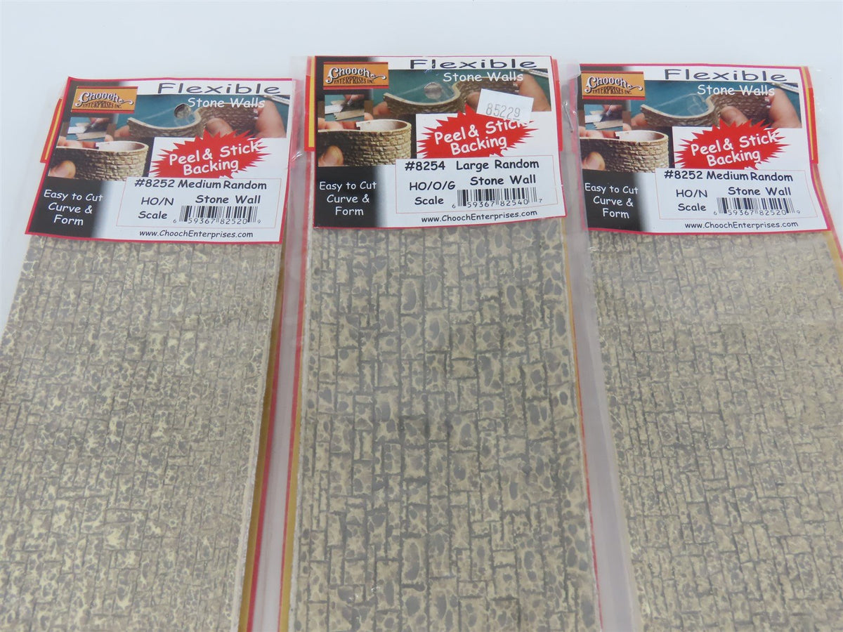 LOT of 3 Multi Scale Chooch Enterprises #8252 &amp; 8254 Flexible Stone Wall