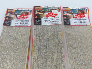 LOT of 3 Multi Scale Chooch Enterprises #8252 & 8254 Flexible Stone Wall