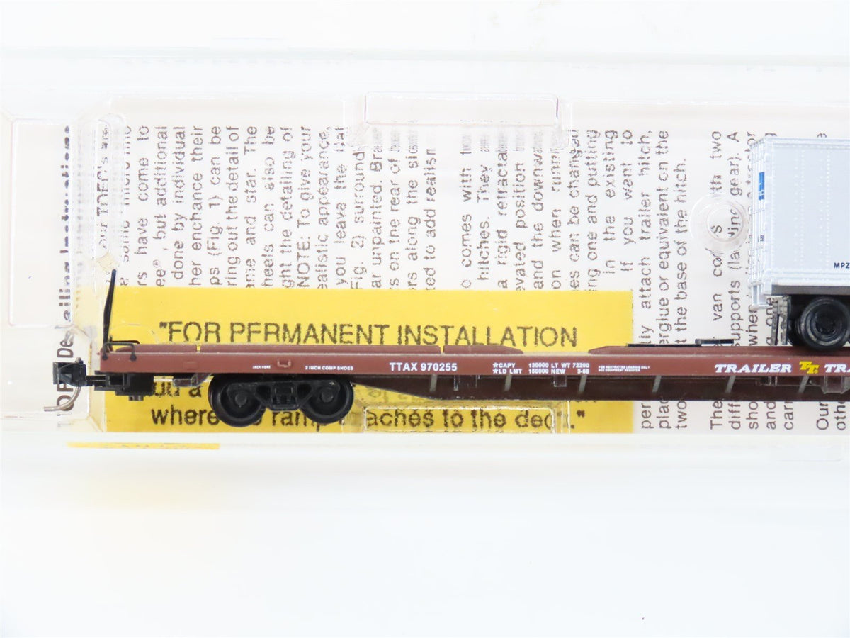 N Micro-Trains MTL 71014 TTAX Trailer Train Flat Car #970255 W/ Mo-Pac Trailer