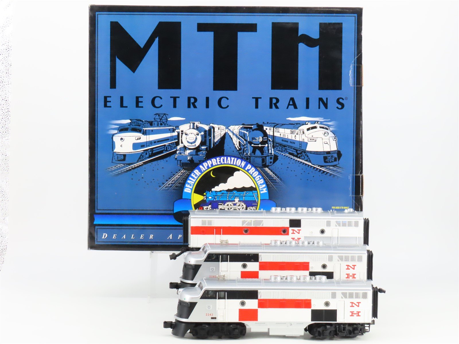 O Gauge 3-Rail MTH 20-80003B NH New Haven F3 A/B/A Diesel Loco Set NEEDS BATTERY