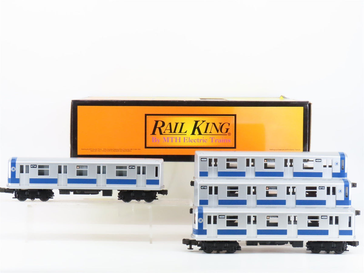 O Gauge 3-Rail MTH Rail King 30-2122-1 NY Transit Subway 4-Car Set w/Sound