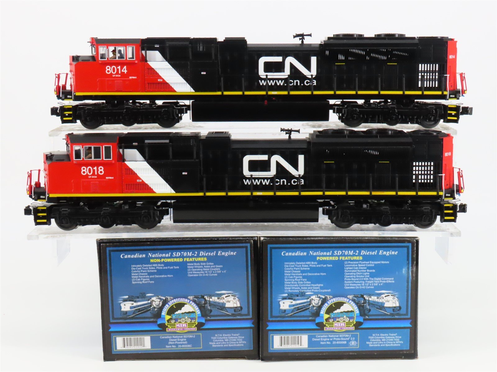 O 3-Rail MTH 20-80006C CN Canadian National SD70M-2 Diesel Set Powered & Dummy