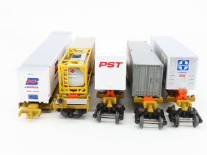 O Gauge 3-Rail MTH 20-95035 TTUX Spine Car 5-Pack w/Containers & Trailers