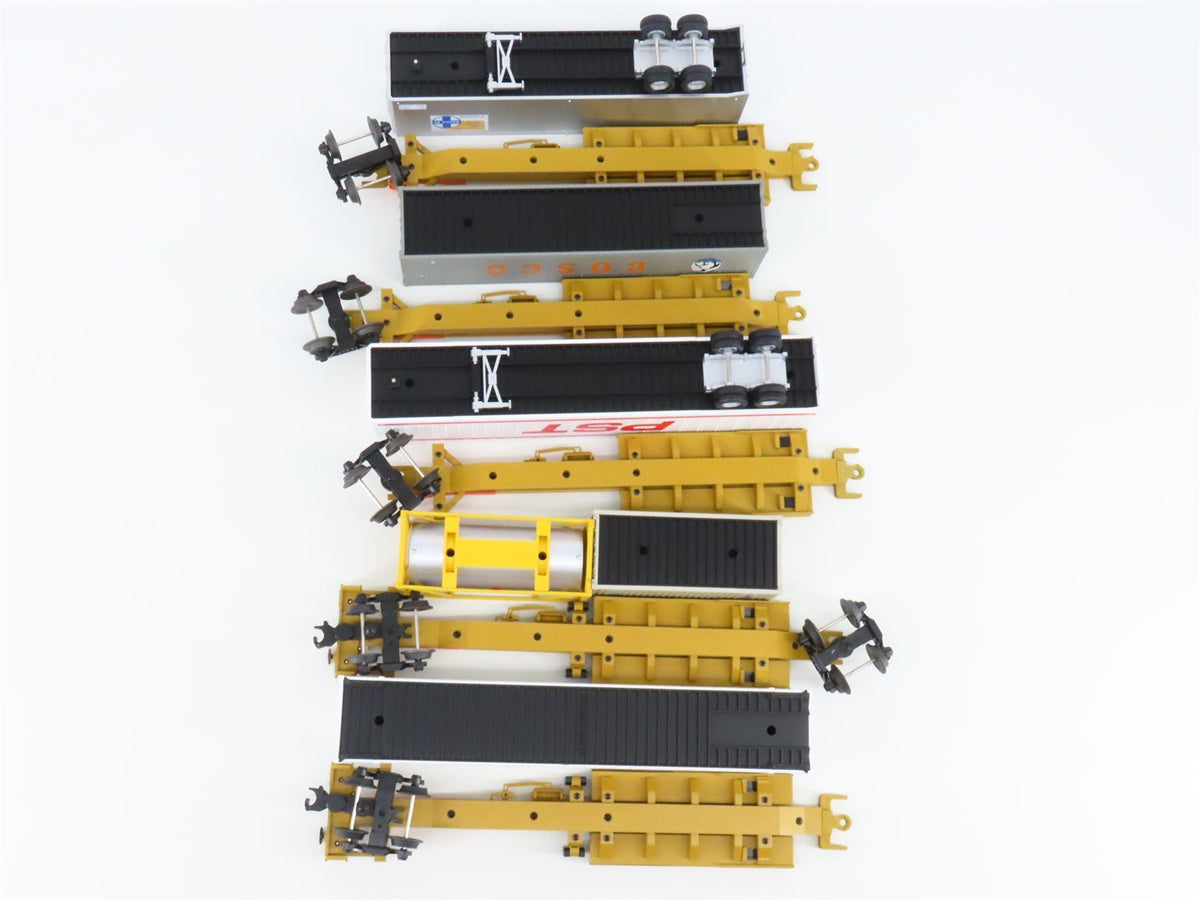 O Gauge 3-Rail MTH 20-95035 TTUX Spine Car 5-Pack w/Containers &amp; Trailers
