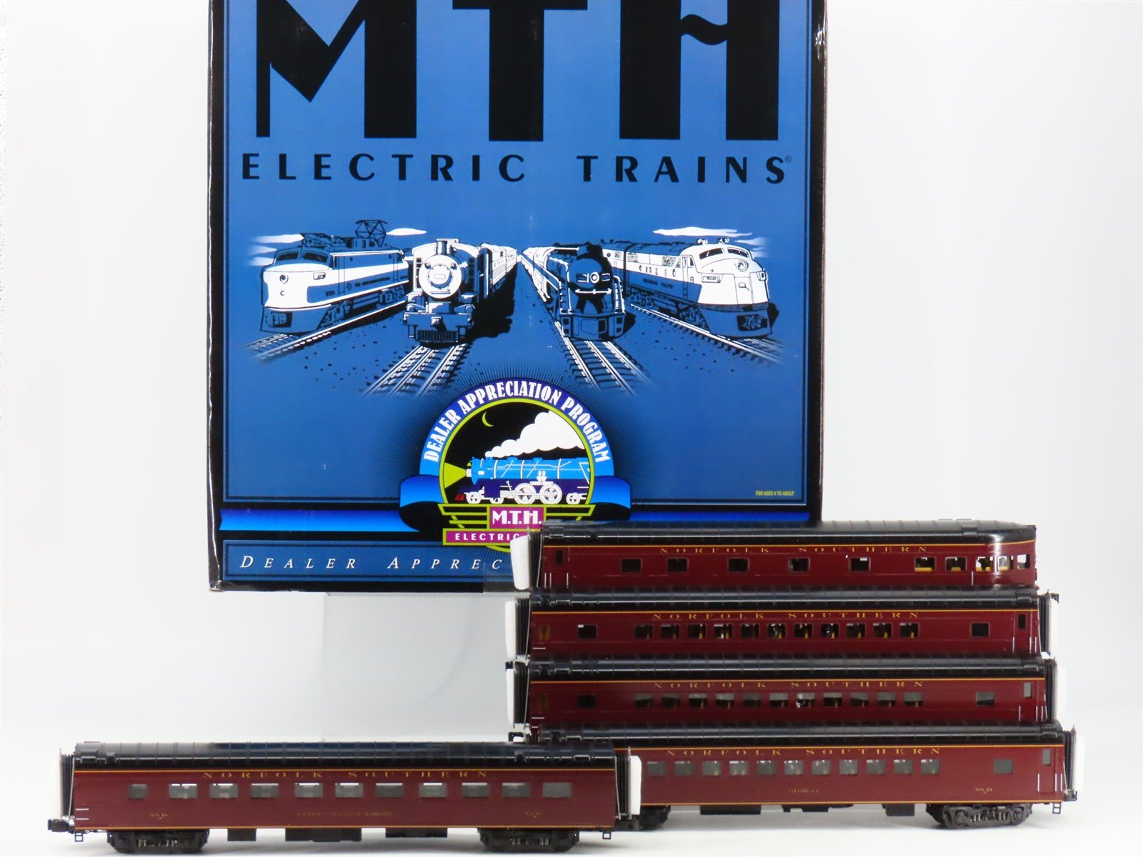 O Gauge 3-Rail MTH 20-80007D NS Railway 70' Streamlined Passenger 5-Car Set