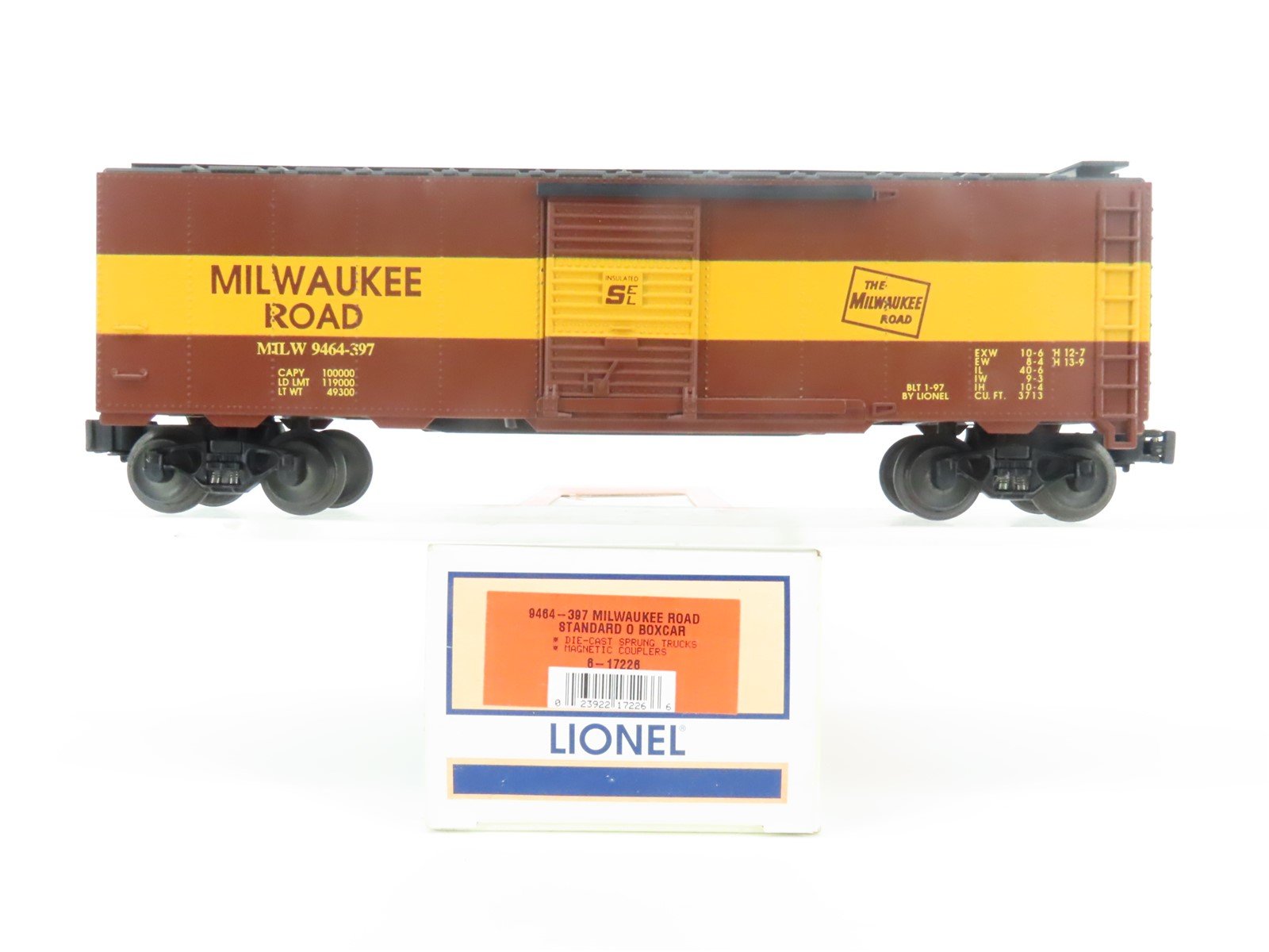 O Gauge 3-Rail Lionel 6-17226 MILW Milwaukee Road Single Door Box Car #9464-397