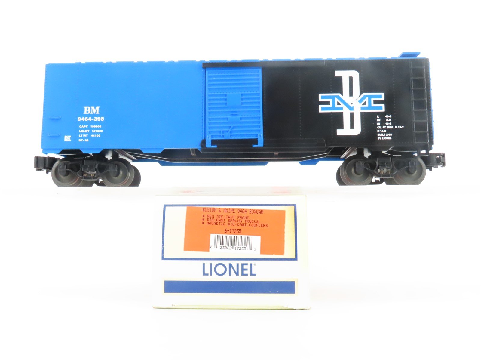 O Gauge 3-Rail Lionel 6-17235 BM Boston & Maine 9464 Box Car #9464-398