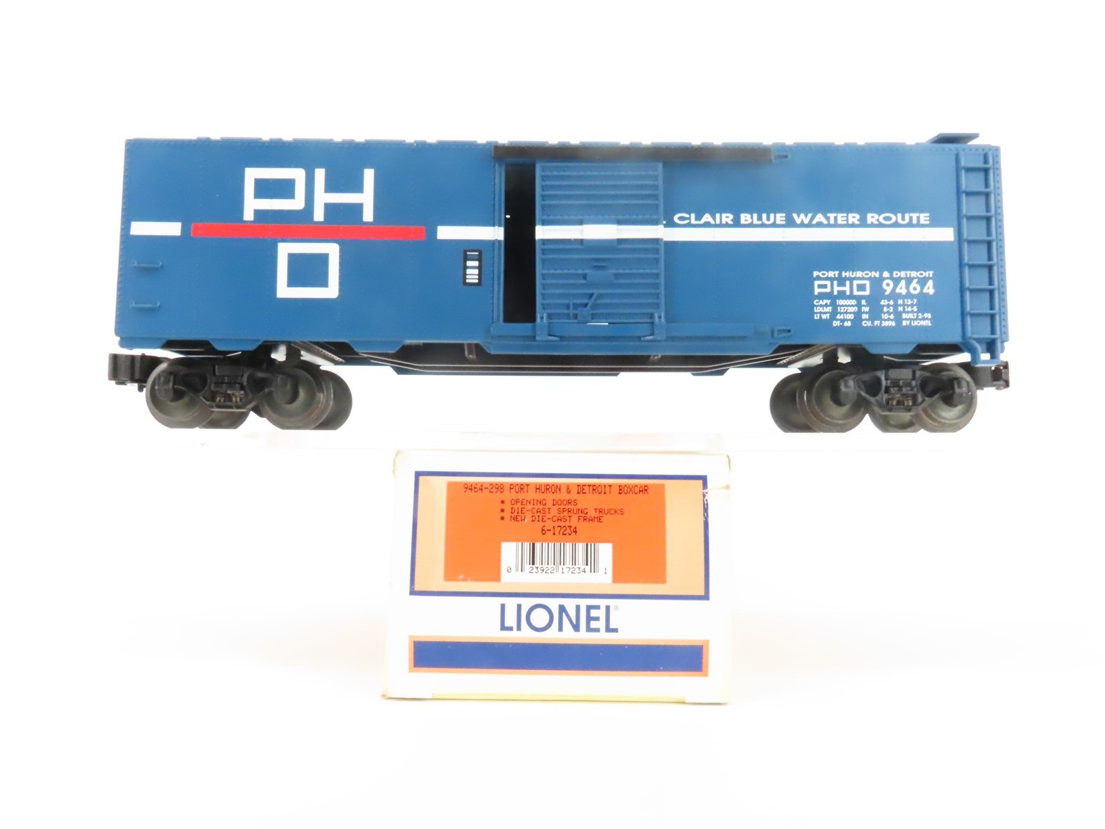 O Gauge 3-Rail Lionel 6-17234 PHD St. Clair Blue Water Route Box Car #9464