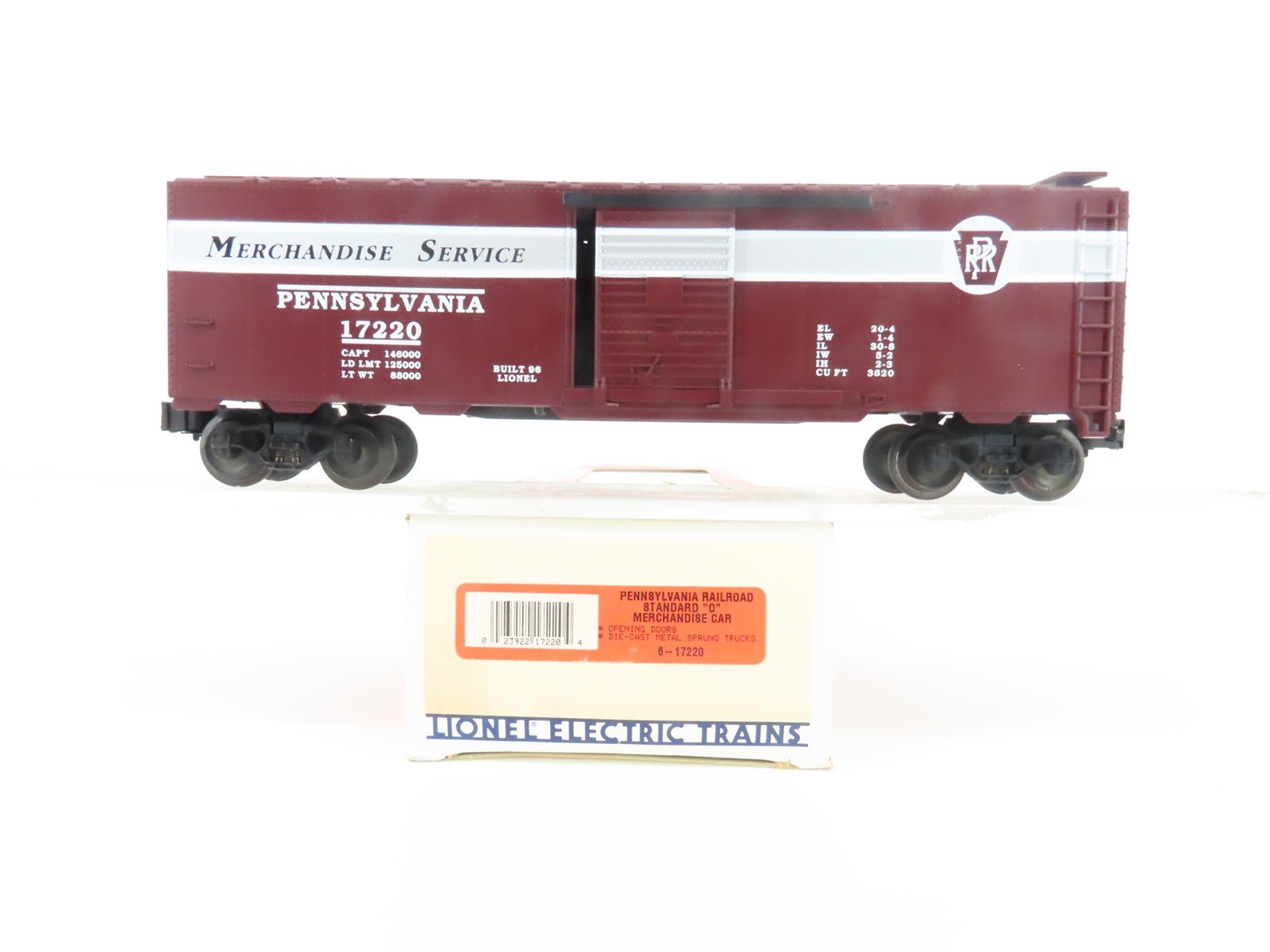 O Gauge 3-Rail Lionel 6-17220 PRR Pennsylvania Merchandise Service Box Car 17220