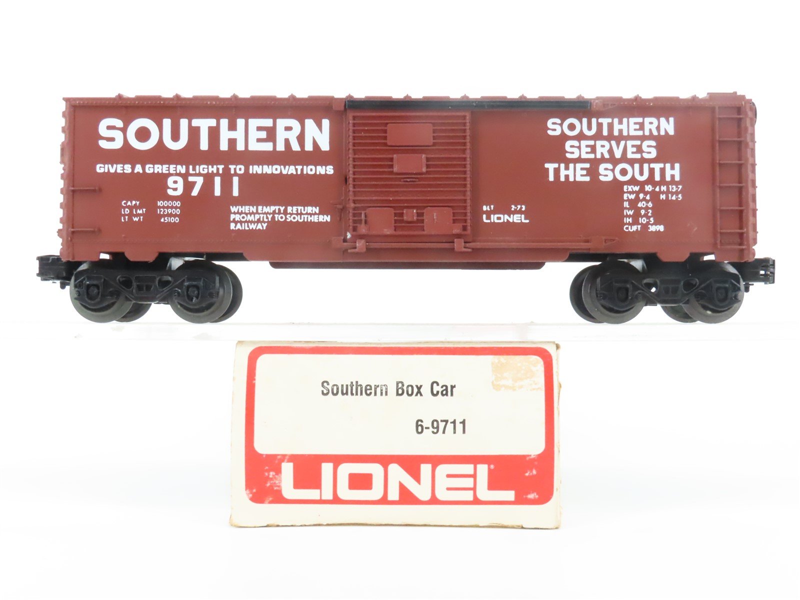 O Gauge 3-Rail Lionel 6-9711 Southern Railway Single Door Box Car #9711